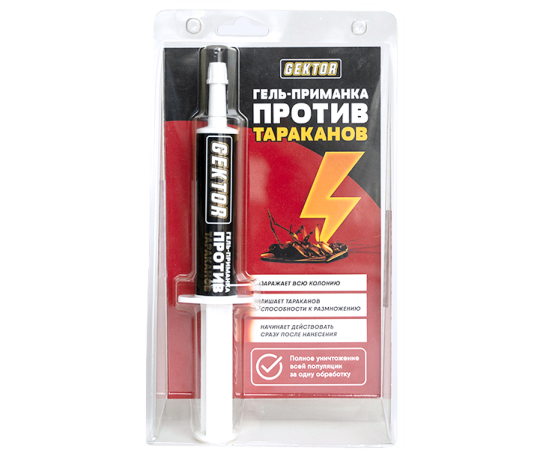 GEKTOR  Средство против тараканов, гель-приманка